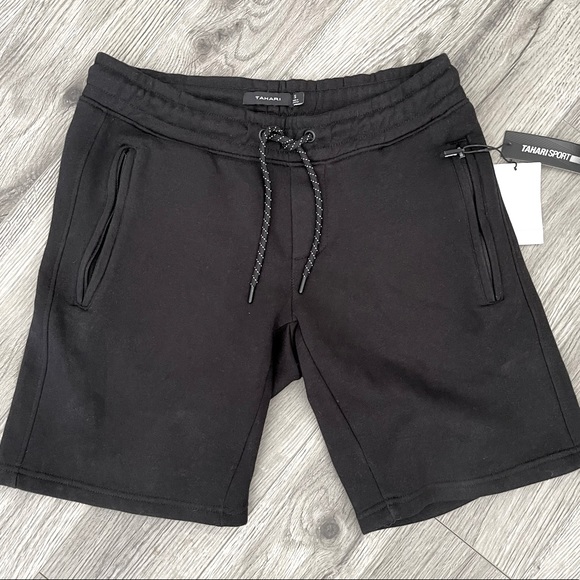 Tahari Other - Tahari Men Sweat Short Black Lounge Athletic Bottom Comfy Cozy Casual NWT Small